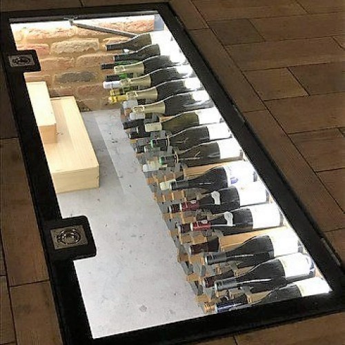 Hinged Glass Floor - Wine Cellar Door  (stock)